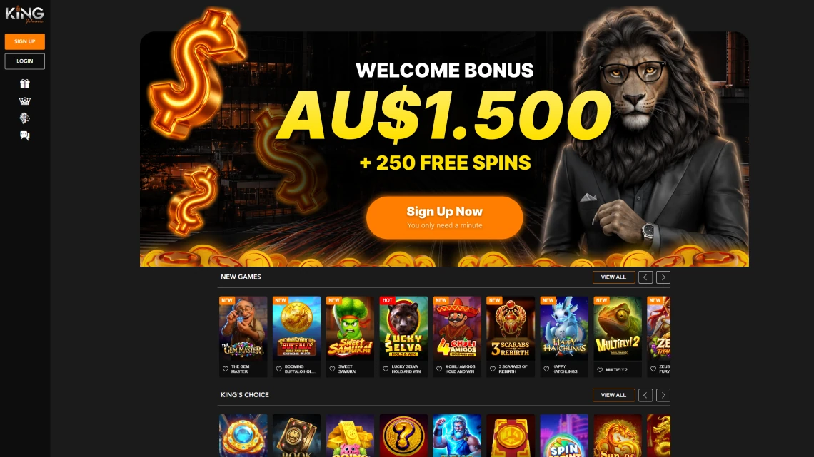 KingJohnnie casino lobby preview